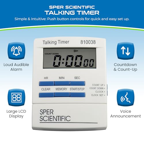 Sper Scientific Talking Lab Countdown Timer - size: 1 Pack