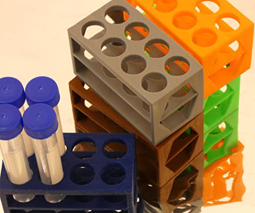 Mini Tube Rack, Micro Stand, Hole Diameter 18 mm, for 5 ml to 15 ml Centrifuge or Test Tubes, 8 Positions (1)