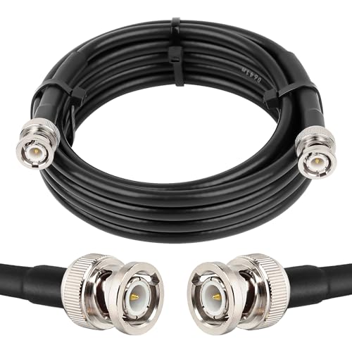 MOOKEERF RG8X BNC Male to BNC Male Coaxial Cable 10FT 50 ohm Ultra Low Loss for Antenna, RF Radio, Modem, Oscilloscope, Spectrum, Analyzer, Signal Generator - size: 10FT