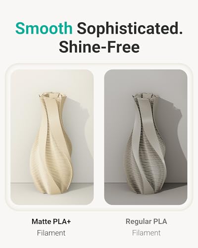 Matte PLA+ Filament 1.75mm, Soft Matte Finish, Reduced Layer Lines - color: Sakura Pink