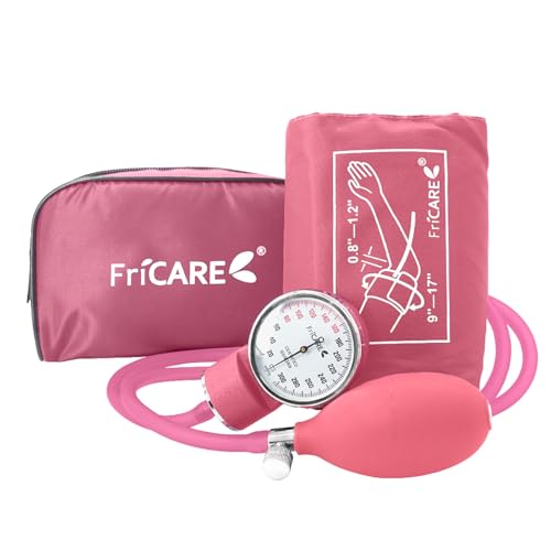 FriCARE Rose Pink Blood Pressure Cuff Manual for Nurses/Nursing Students - color: Rose Pink