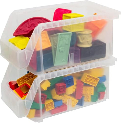 Akro-Mils ReadySpace Large Stackable Plastic Storage Bins, 6-Pack, Clear - color: Clear, size: Large, 6-Pack