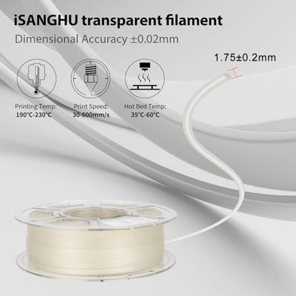 3D Printer Filament Pla HS Transparent Clear for Bambu Lab AMS,AMS Lite - color: Hs Pla Transparent Clear
