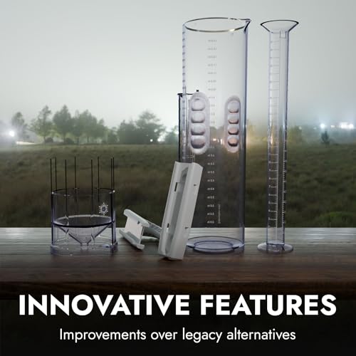Tropo Precision Rain Gauge, CoCoRaHS Approved, High-Capacity, Dual Units