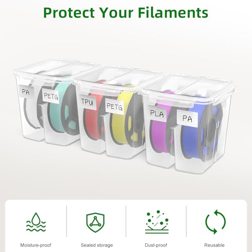 Filament Storage Box - Airtight Filament Storage Container 6.0L 3 Pack - size: 3p-big