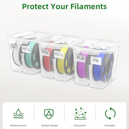 Filament Storage Box - Airtight Filament Storage Container 6.0L 3 Pack - size: 3p-big