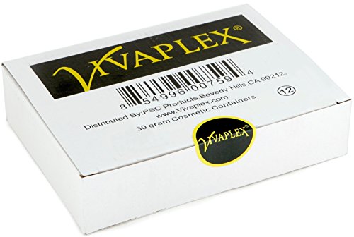 Vivaplex Clear 1 oz Plastic Pot Jars Cosmetic Containers With Lids - 12 pk