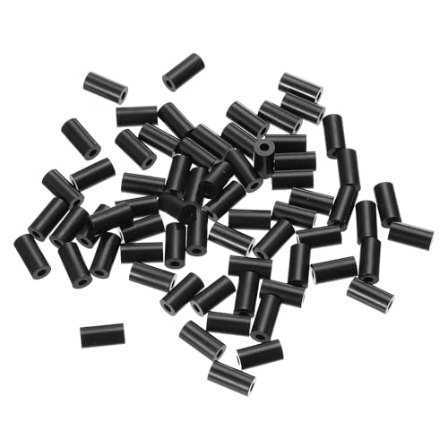 PATIKIL M3 Black ABS ID 3.2mm,OD 7mm,Length 13mm, Nylon Round Spacer Washers, 120Pcs Plastic Standoff Rubber Nut Unthreaded for M3 Screws Electrical Outlet Switch Receptacle - size: 3.2mm x 7mm x 13mm