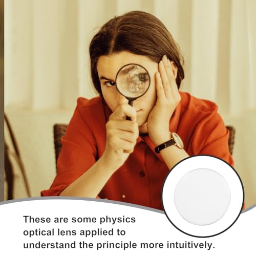 12Pcs Convex Lens, 1inch/2.5cm Diameter Convex Lens, Resin 3D Convex Lens VR Lens Film Field Mirror Magnifier, Transparent Optical Lens for Experiment and Teaching Activities