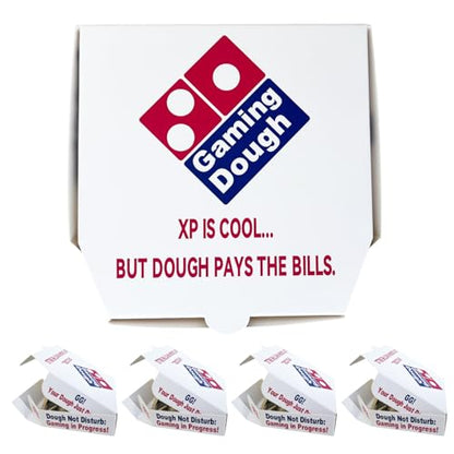 Gaming Dough Money Holder Boxes for Teen Boys Birthday, 4-Pack Cash Gift Box and Gift Card Presentation for Video Gamers Graduation, Novelty Mini Pizza Box Design - color: 4 Gaming Dough