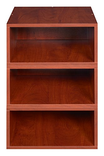 Niche Cubo Storage Set 3 Half Size Cubes, Warm Cherry - color: Cherry, size: Set of 3