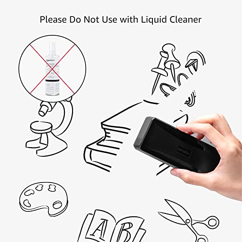 Amazon Basics Dry-Erase Whiteboard Erasers with Soft Pile, for School, Office, Home, and Classroom, Black, 4-Pack - size: 4-Pack