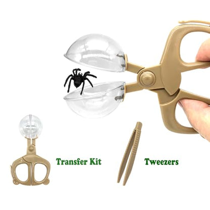 Bug Catcher Kit, Kids Bug Collection Kit, Outdoor Nature Explorer Kit, Science Educational Kit with Tweezers, Magnifying Glass, Bug Observation Container(Gold)