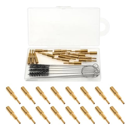 16 pcs Brass Carburetor Slow Jet Kit, Pilot Nozzle Fit for Mikuni HS/RS/TM