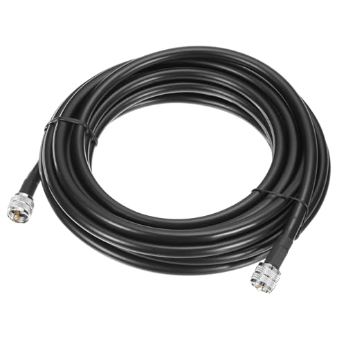 uxcell UHF Male PL-259 to UHF Male PL-259 Low Loss RG213 Coax Jumper Cable 7.6m/24.9ft - size: 24.9 Feet