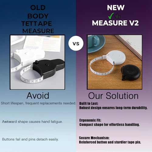 Tape Measure Body Measuring Tape 80inch/205cm Lock Pin Retract Tape Measure for Tailor Fitness Clothes Sewing Handcrafts Weight Loss Body Measurement - color: Black Black White 80 inch 3 pack