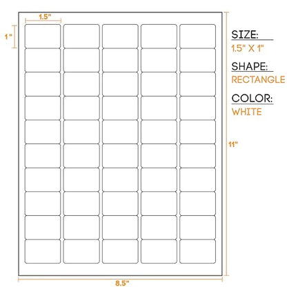 Waterproof Essential Oil Labels, 250 Rectangles, 1.5x1 Inches, Oil Proof, Highly Durable Blank Stickers - size: 250 Count (Pack of 1)