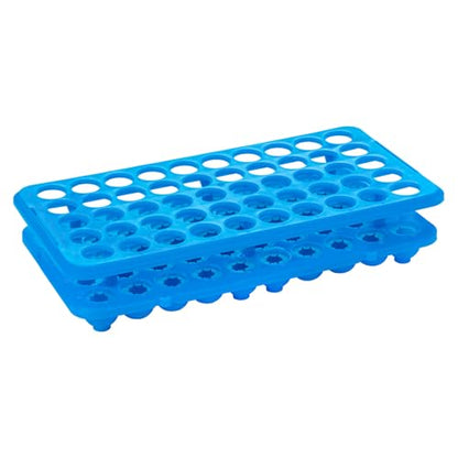 Test Tube Rack, Tube Holder with Silicone Pad, Blue, Pack of 1