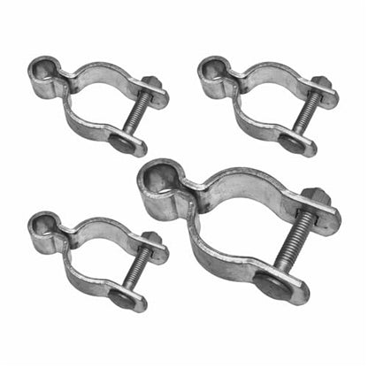 Chain Link Fence Gate Post Hinge Set, 1-3/8 inch OD Pipe, Female Hinge with Bolts and Nuts, 4-Pack (Silver, 1-3/8") Galvanized - color: Silver, size: 1-3/8"