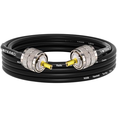 PL259 Coax Cable 10FT - RG58 Coaxial Cable UHF PL-259 Male to Male - color: 1-Pack PL259 Cable, size: 10ft