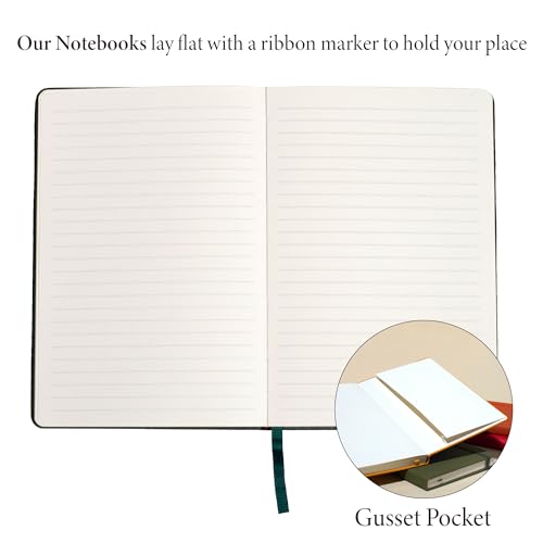Anecdote Lined Journal Notebook,192 Pages, A5 size: 8.3" x 5.4"| Hardcover - color: Dutch Blue, size: 8.3" x 5.4"
