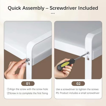 2-Pack Expandable Shoe Rack, Closet Organizer, 10" High, 15"-24" - color: White 2-pack, size: H: 10"