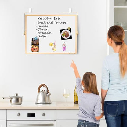 TSJ OFFICE Small White Board - 12 X 16 Inches Gold Framed Dry Erase Board - color: Gold, size: 16"W x 12"H
