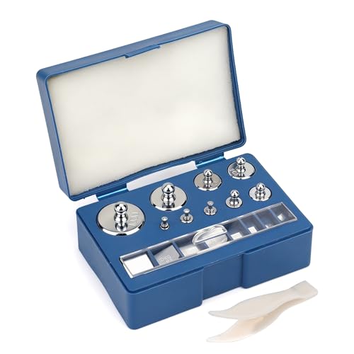 Bekith 17 Pcs Precision Weight 10mg-100g Precision Steel Calibration Weight Kit Set with Tweezers for Digital Balance Scale, Jewellery Scale
