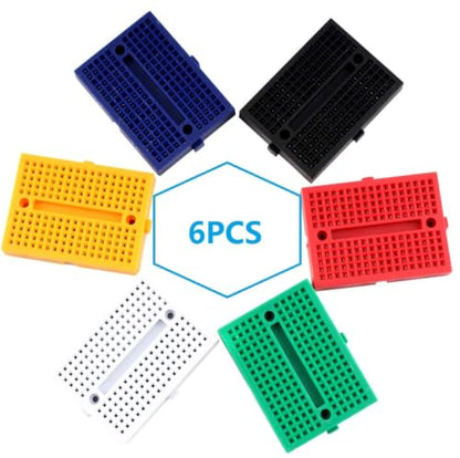 Eiechip Mini Breadboard Kit 6-Pack, 170-Point Solderless Proto Boards