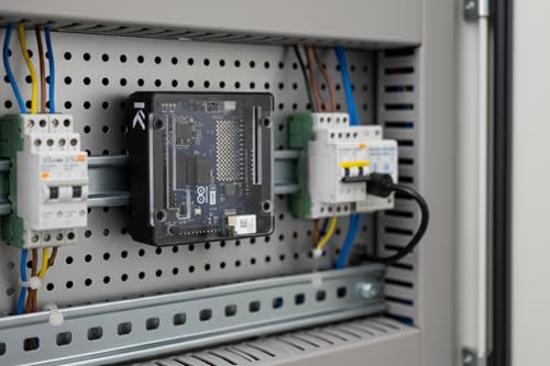 KKSB Case for Arduino Uno Q Black Aluminum and Steel Enclosure with Clear Polycarbonate Top - style: Standard Clear Lid Case