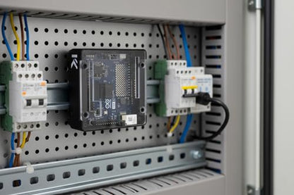 KKSB Case for Arduino Uno Q Black Aluminum and Steel Enclosure with Clear Polycarbonate Top - style: Standard Clear Lid Case