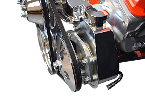 ICT Billet SBC Billet Adjustable Alternator Power Steering Bracket Kit LWP Chevy Small Block 551476
