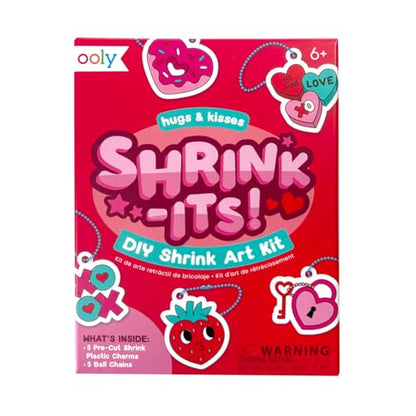Ooly DIY Mini Shrink Art Charms Kit, 10 Pc - Hugs and Kisses - color: Hugs and Kisses