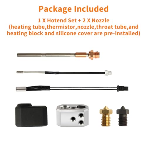 PrusaMK4 XL Hotend Replacement - 3D Printer Accessories: Nextruder Adapter Seperation with Heater Block Silicone Cover Nozzle 0.4mm 100K Thermistor Heating Ceramic Drop in Stock Print Head
