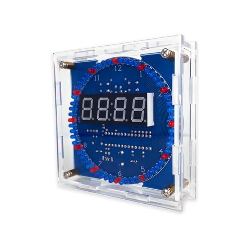 YYSOLDER soldering practice kit Digital tube electronic clock Rotating LED running light Light control Temperature control Multi-function clock Learning soldering kit
