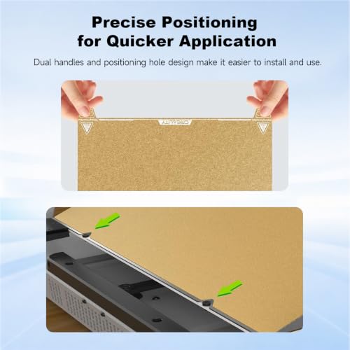 Creality Official K1 Max Build Plate PEI Sheet Golden, 315x310mm Textured Flexible Spring Surface Excellent Heat Resistance Heated for Ender 3 S1 Plus/K1 Max/Ender 3 V3 Plus(Without Magnetic Base) - color: PEI Frosted Gold-A, size: K1 Max/Ender 3 V3 Plus/