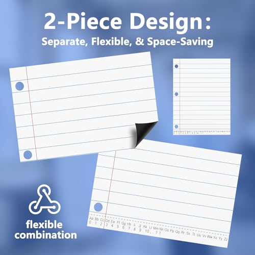 Meetory Giant Magnetic Dry Erase Notebook Paper, 17" x 22"