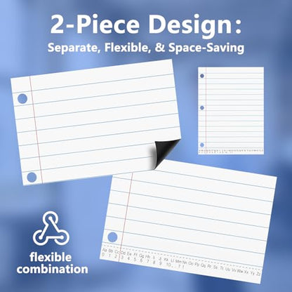 Meetory Giant Magnetic Dry Erase Notebook Paper, 17" x 22"