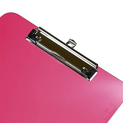 JAM PAPER Plastic Clipboards with Low Profile Metal Clip - Letter Size (9 x 12.5) - Fuchsia Pink - Clip Board Sold Individually - color: Pink, size: Single Clipboards