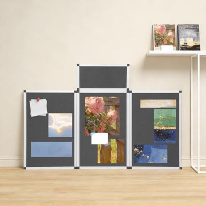 DYNAMI 70.9in Large Trifold Poster Board,360‑Degree Rotatable (Gray)