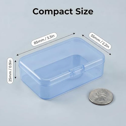 LJY 28 Blue Rectangular Plastic Boxes, 3.3 x 2.2 x 1 in for Packing Samples - color: Blue, size: 3.3 x 2.2 x 1 inch