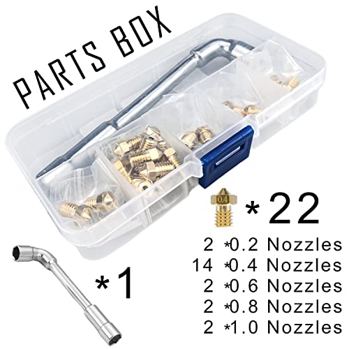 Nozzles 22 pcs 3D Printer Extruders Brass Nozzles - size: V5/V6 Brass, style: Kit: Various Nozzles