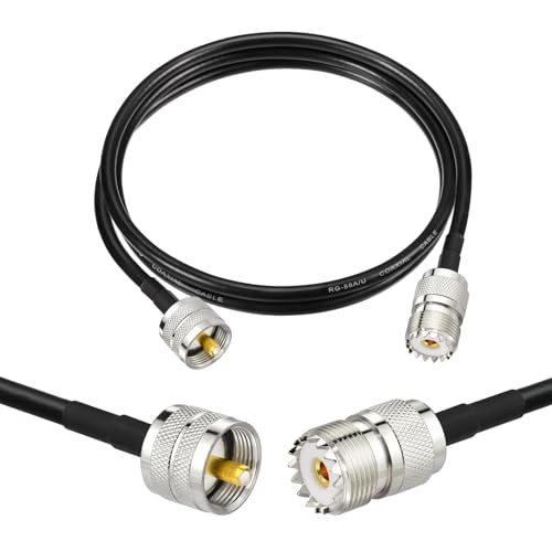 Superbat PL259 to SO239 Cable CB Coax Cable 3ft RG58 PL-259 Male to Female - size: 3ft, style: straight