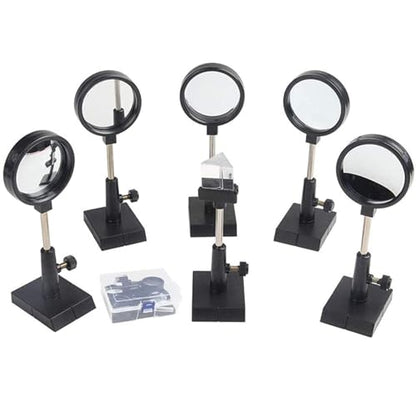 Physics Optics Experiment Kit – Includes Prisms, Lenses & Mirrors for Light Reflection/Refraction Studies, STEM Educational Set