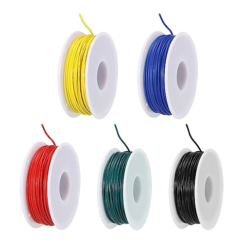 MECCANIXITY 26AWG Wire 26 Gauge Electrical Wire, PVC 1007 Stranded Wire Hook Up Wire Tinned Copper Wire 100m(328ft) 5 Colors for DIY Wiring Applications - size: 26AWG,328ft