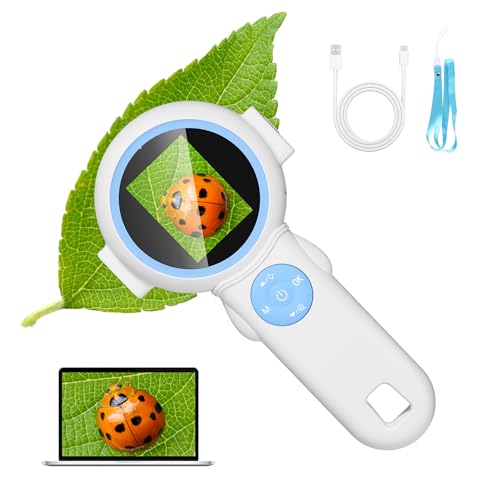 Kids Microscope, Digital Handheld Microscope with Manual Focus
