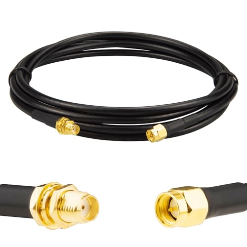 6.56ft Upgraded SMA Cables SMA Female to SMA Male Coaxial Cable LMR200 Equivalent 50 Ohm Low-Loss Coaxial Extension Cable for 3G 4G 5G 6G LTE ADS-B Ham GPS WiFi (Not for TV) - size: 6.56ft