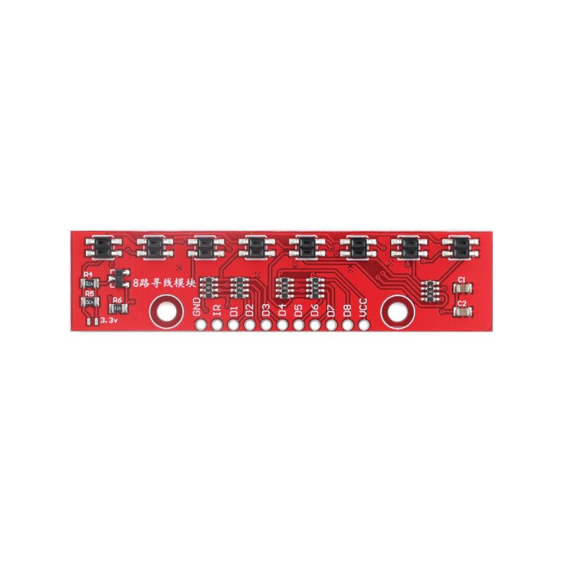 3Pcs Tracking Sensor Module 8-Channel Line-Following Module 8 CH Infrared Line Track Trace Detect Detection Board, Red Board