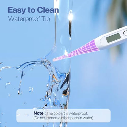 Boncare 10 Seconds Oral Thermometer for Adults and Kids, Purple - color: Purple