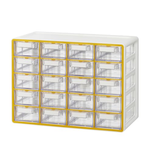 Blue Ginkgo 20-Drawer Storage Cabinet Organizer, Yellow, Made in Korea - color: YELLOW, size: 20 Drawer